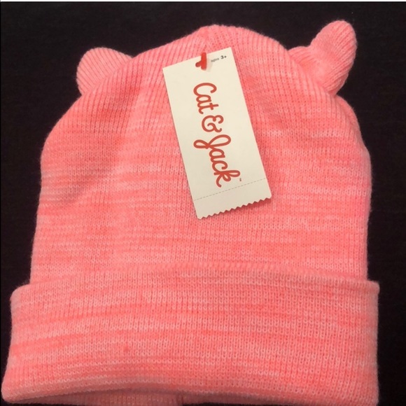Cat & Jack Other - Cat & Jack beanie with cat ears pink 3+ NWT